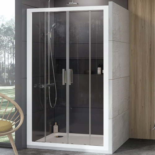 картинка Душевая дверь Ravak 10° 10DP4 190 0ZKL0100Z1 профиль Белый стекло Transparent от магазина Сантехстрой