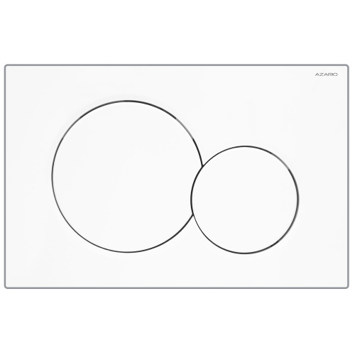 картинка Кнопка смыва AZARIO NEW двойная, пластик, белый глянцевый (AZ-010.01) от магазина Сантехстрой