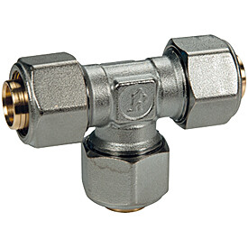 картинка Тройник, 26 x 3, латунь, с цанговым соединением от магазина Сантехстрой