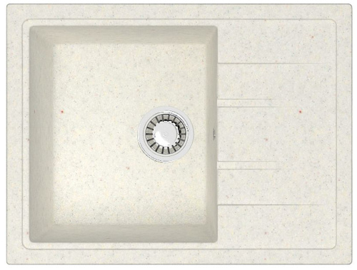 картинка Кухонная мойка AZARIO Vision 750x505x218 искусственный мрамор, цвет Хлопок (CS00079703) от магазина Сантехстрой