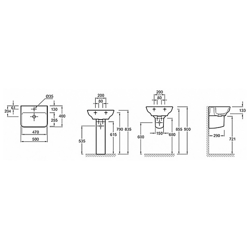 картинка Раковина подвесная Jacob Delafon Struktura 50 см, белый (EGF112-00) от магазина Сантехстрой