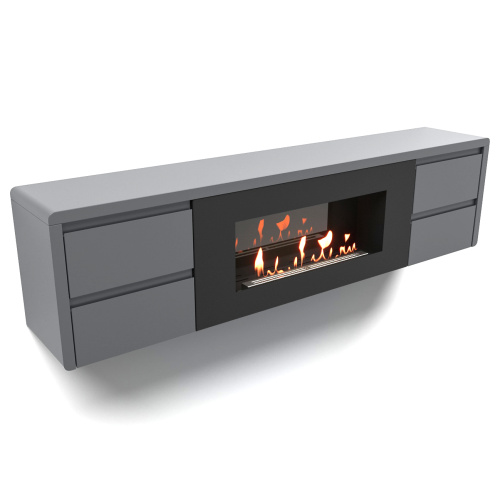 картинка Тумба с биокамином Firelight BFP/P-1700 lux графит от магазина Сантехстрой