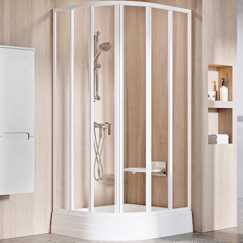 картинка Душевой уголок Ravak Supernova SKKP6-90 90x90 3207O102Z1 профиль Белый стекло Transparent от магазина Сантехстрой