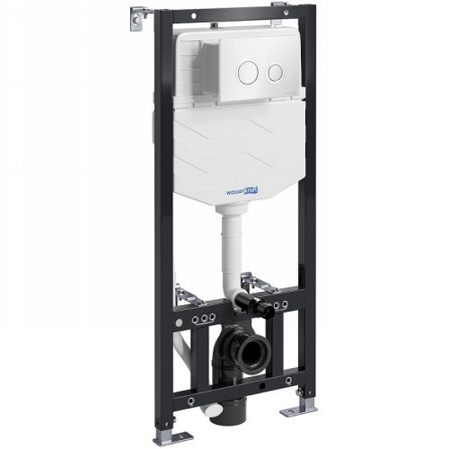 картинка Инсталляция WasserKRAFT Aller 10TLT.010.ME.WH01 для унитаза с Белой клавишей смыва от магазина Сантехстрой