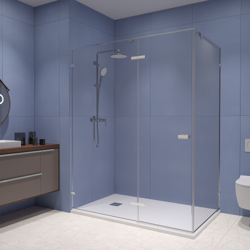 картинка Душевой уголок RGW SV-040 100* 80*200 профиль Хром стекло Прозрачное от магазина Сантехстрой