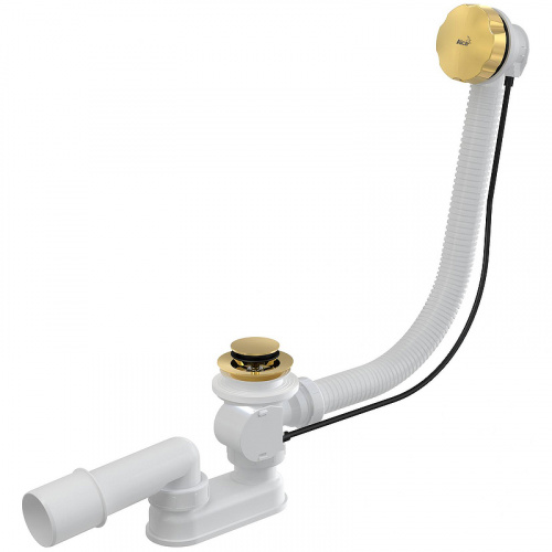 картинка Слив-перелив Alcadrain A55GOLD-RU-01 полуавтомат Золото от магазина Сантехстрой