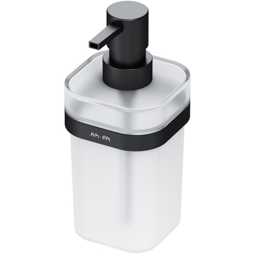 картинка A8F36922 Func Стеклянный диспенсер с настенным держателем, черный от магазина Сантехстрой