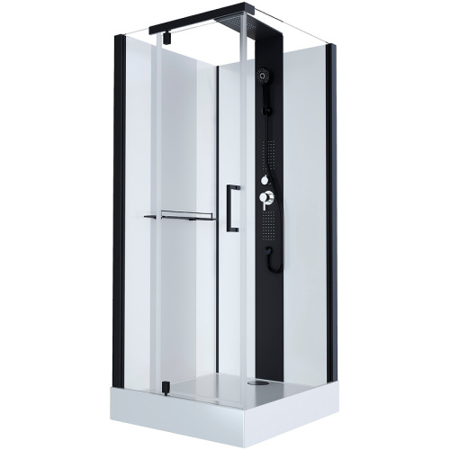 картинка Душевая кабина Black&White Galaxy G8702 90x90 8702900 с гидромассажем от магазина Сантехстрой