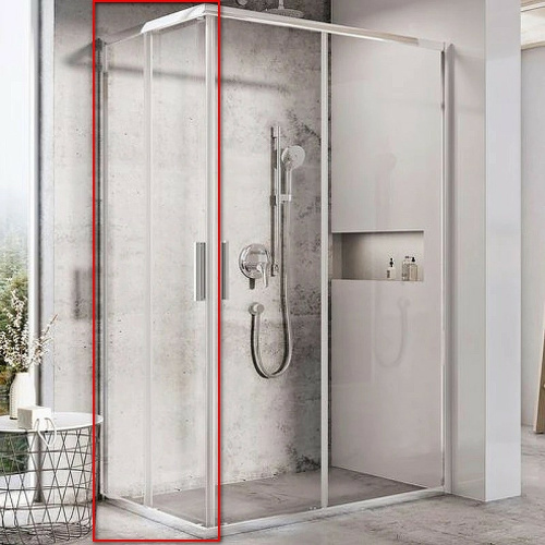 картинка Душевая дверь Ravak Blix Slim BLSRV2K-80 X1XM40C00Z1 профиль Хром стекло Transparent от магазина Сантехстрой
