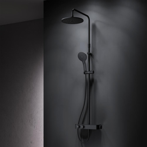 картинка F0750A422 Inspire V2.0, душевая система, набор: см-ль д/душа с термостатом, верхний душ d 250 мм, ру от магазина Сантехстрой