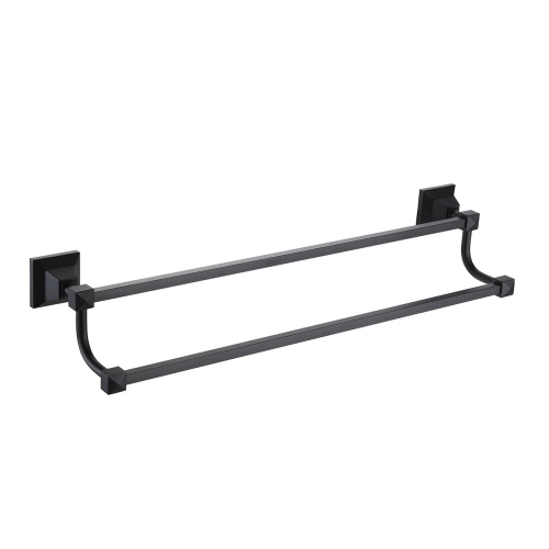 картинка Полотенцедержатель трубчатый AZARIO ALTRE двойной 60 см, черный матовый (AZ96002BB) от магазина Сантехстрой