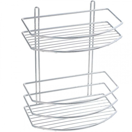 картинка Полка Fixsen овальная двухэтажная цвет серый (FX-720-2) от магазина Сантехстрой