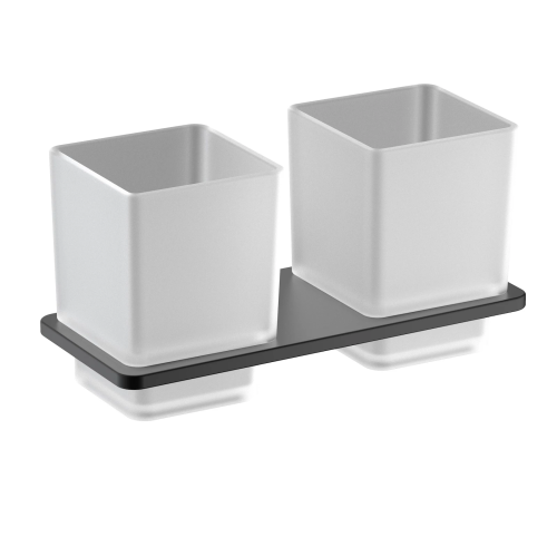 картинка Стакан для зубных щеток двойной Timo Torne черный (43034/03) от магазина Сантехстрой