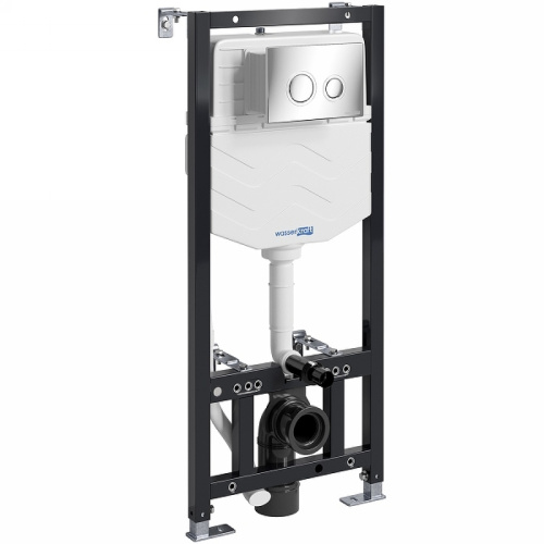 картинка Инсталляция WasserKRAFT Aller 10TLT.010.ME.CH01 для унитаза с клавишей смыва Хром от магазина Сантехстрой