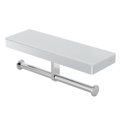 картинка Полка и двойной держатель для туалетной бумаги. Black&White 9622c от магазина Сантехстрой