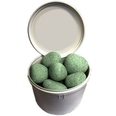 картинка Жадеит шлифованный средний 20 кг. (АБ) в ведре Хакасия от магазина Сантехстрой