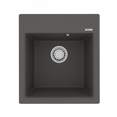 картинка Кухонная мойка Lemark HANKA 450 врезная прямоугольная из кварцгранита цвет: Серый шёлк (9910011) от магазина Сантехстрой