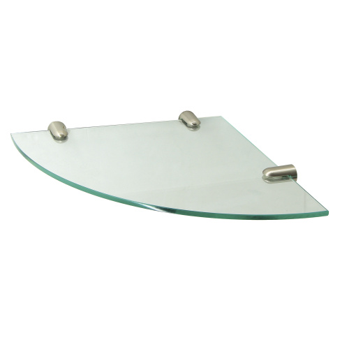 картинка K-533NICKEL Полка  стеклянная угловая от магазина Сантехстрой