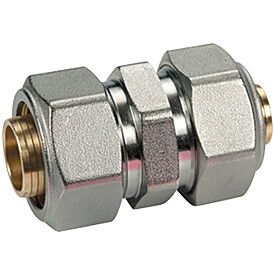 картинка Муфта, 32 x 3, 26 x 3, латунь, переходная с цанговым соединением, хромированная от магазина Сантехстрой