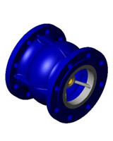 картинка Клапан обратный осевой, фланцевый, PN16, DN125, корпус чугун, диск чугун от магазина Сантехстрой