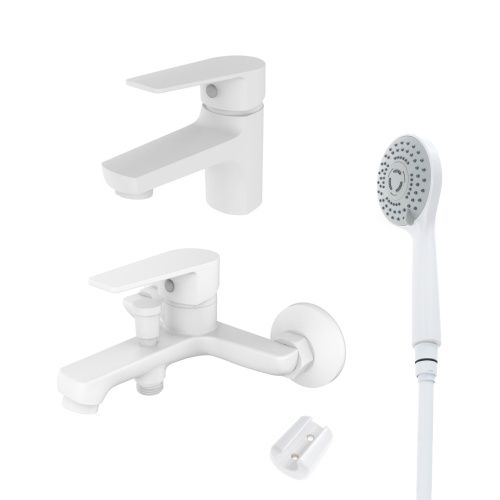 фото набор смесителей с душ.набором orange loop m26-311w белый