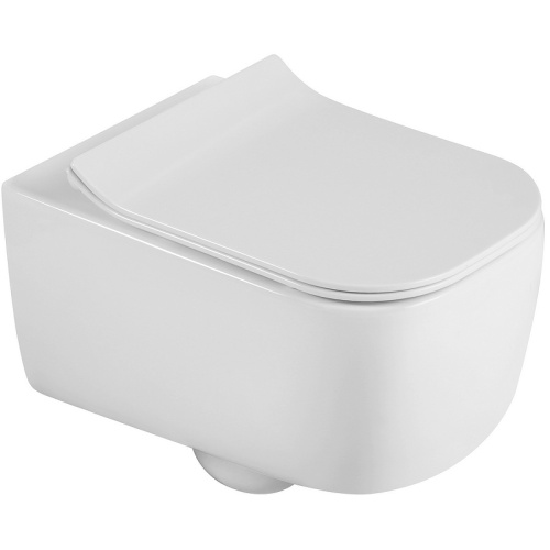 картинка Унитаз Black&White Universe W-730 730W00 подвесной с сиденьем Микролифт от магазина Сантехстрой