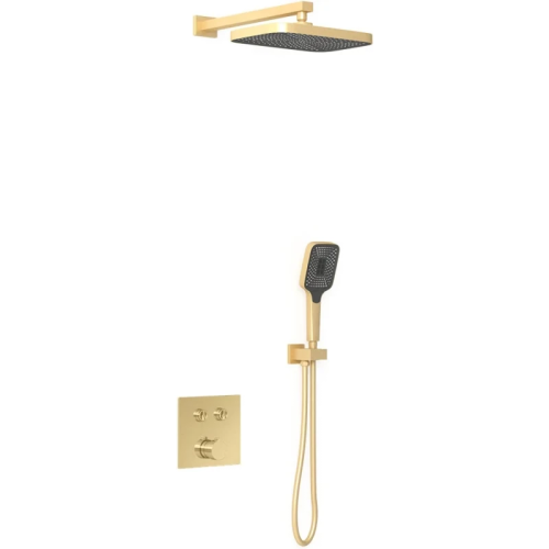 картинка Душевой комплект Vincea VSFW-4211BG 315x210 мм, со смесителем, золотой матовый от магазина Сантехстрой