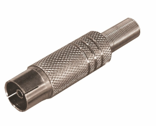 картинка TV-разъем гнездо никелированный c пружиной REXANT от магазина Сантехстрой