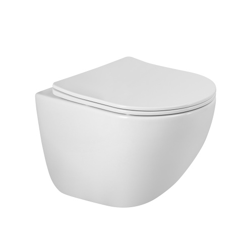 картинка Унитаз подвесной безободковый с сиденьем и смывом TORNADO BelBagno AMANDA-TOR BB051CH-TOR-FC/SC от магазина Сантехстрой