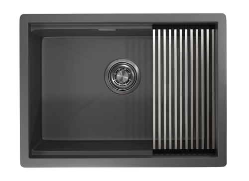 картинка Кухонная мойка GRANULA (6045U, ГРАФИТ МАТОВЫЙ) от магазина Сантехстрой
