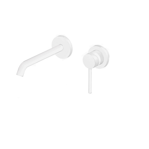 картинка GATTONI CIRCLE TWO Смеситель для раковины встраиваемый, излив 208 мм, донный клапан, цвет BIANCO OPACO от магазина Сантехстрой