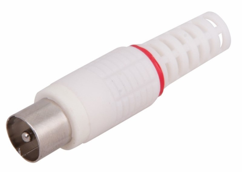 картинка TV-разъем штекер без пайки белый PROconnect от магазина Сантехстрой