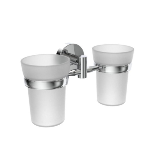 картинка Стакан для ванной комнаты двойной Haiba хром (HB1708) от магазина Сантехстрой