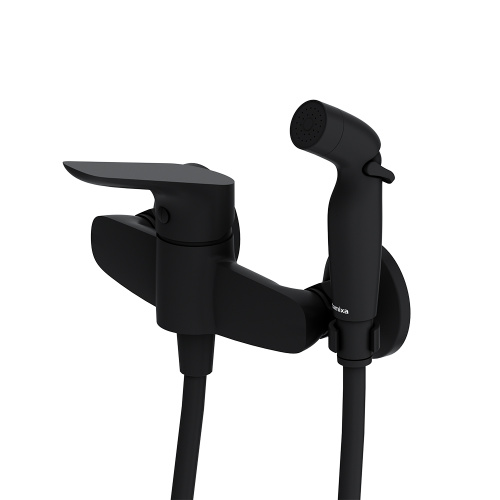 фотография 778000300 jupiter смеситель с гигиеническим душем, чёрный