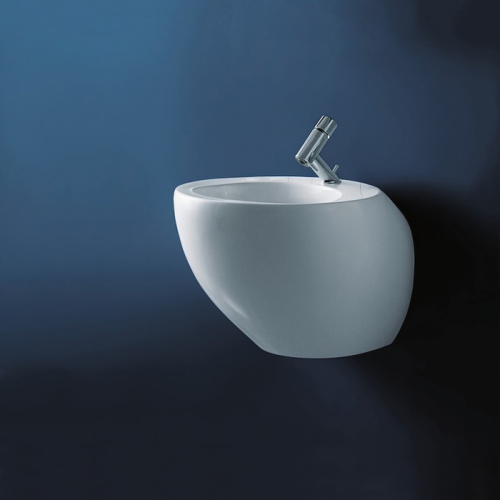 картинка Laufen Alessi One Биде напольное 390x585x415мм, с 1 отв. под смеситель, с покр. LLC, цвет: белый от магазина Сантехстрой