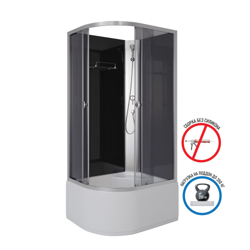 картинка Душевая кабина Niagara e90/80/40r/tn/bk от магазина Сантехстрой