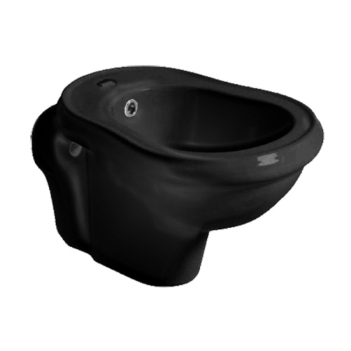 картинка KERASAN Retro Биде подвесное  52*38см с 1 отв. под смеситель, цвет черный от магазина Сантехстрой