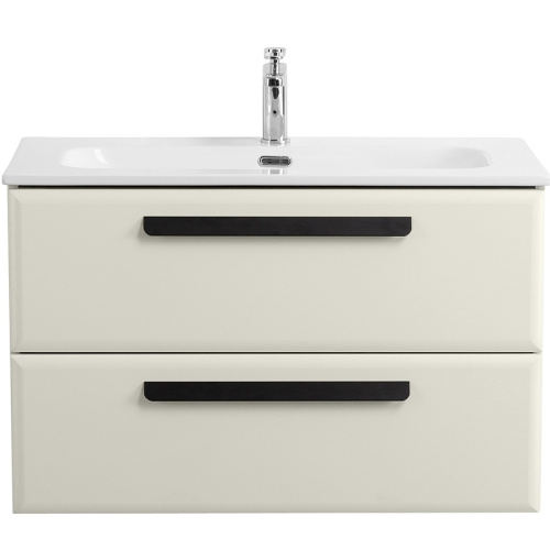 картинка Тумба под раковину Cezares Eco-Cer-N 80 ECO-CER-N-800-2C-SO-AS-P подвесная Альпака брашированная без ручек от магазина Сантехстрой