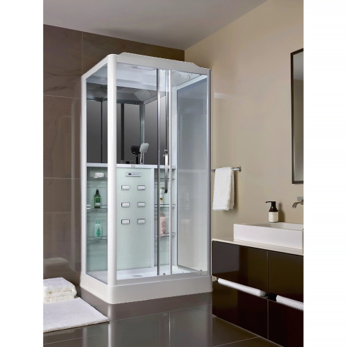 картинка Душевая кабина Loranto Selak CS 127  R 90х120х235 правосторонняя, прозрачное стекло 6 мм., профиль белый (CS00035777) от магазина Сантехстрой