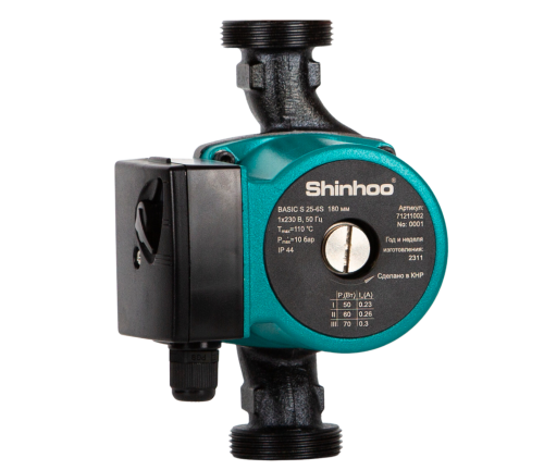 картинка Циркуляционный насос Shinhoo BASIC S 25-6S 180 1x230V от магазина Сантехстрой