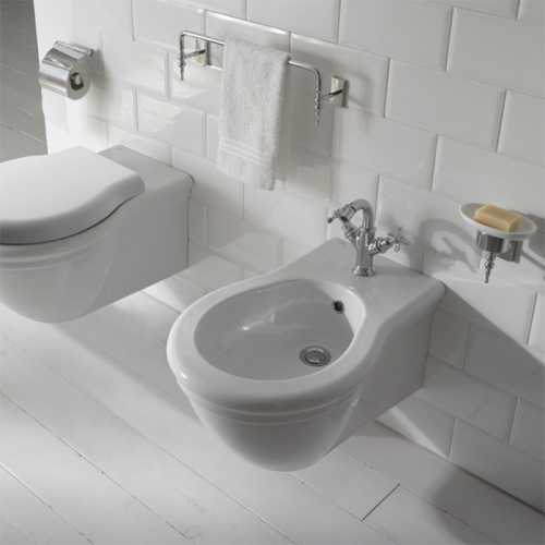 картинка GLOBO Paestum Биде подвесное 57*38см с 1 отв. под смеситель, с комплектом креплений, цвет: белый от магазина Сантехстрой