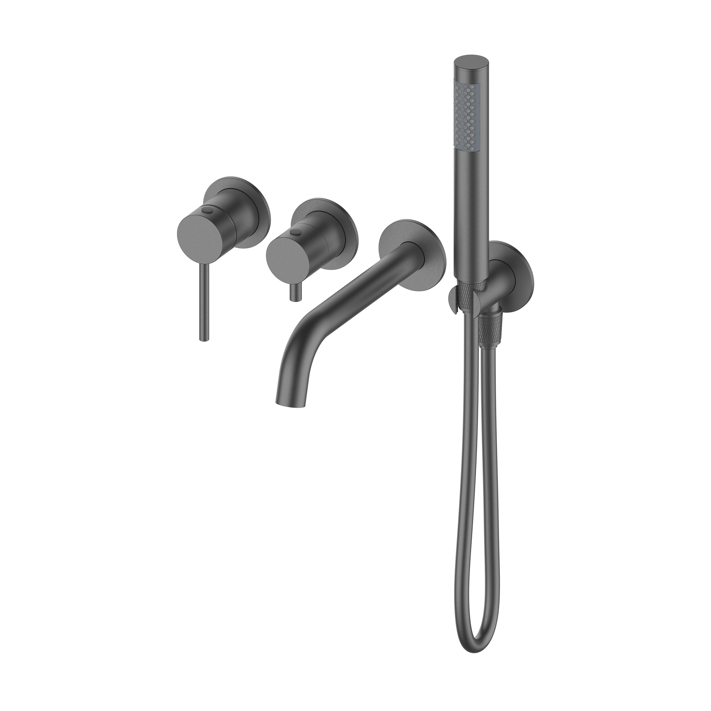 картинка Смеситель для ванны скрытого монтажа с внутренней частью Y OL-889017-BGM, оружейный металл от магазина Сантехстрой