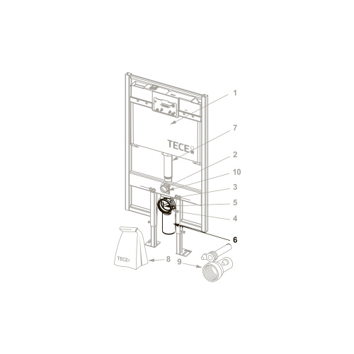 картинка Фановый отвод унитаза DN 90/90, PE-HD 9820150 от магазина Сантехстрой