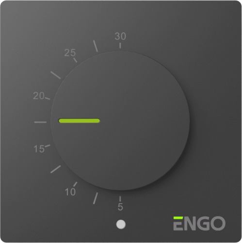 картинка Терморегулятор, ENGO, непрограммируемый, 230 В, черный от магазина Сантехстрой