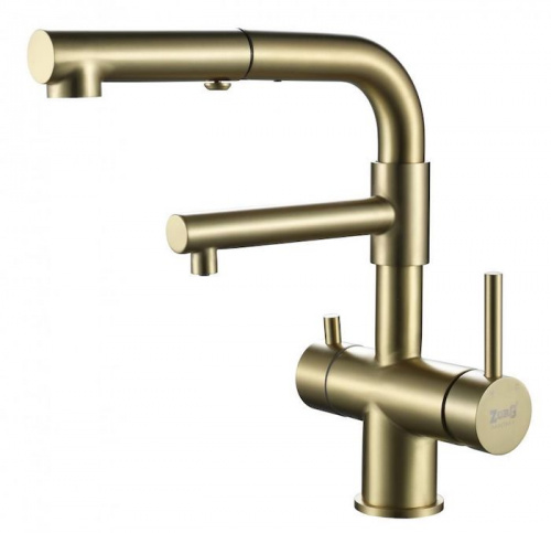 картинка смеситель для кухни zorg szr-3216 bronze бронза