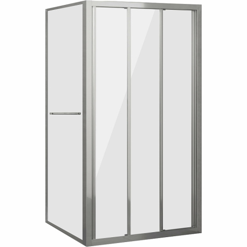 картинка Душевой уголок Grossman Alba 90х90 GR-9090Al1 профиль Хром стекло прозрачное от магазина Сантехстрой