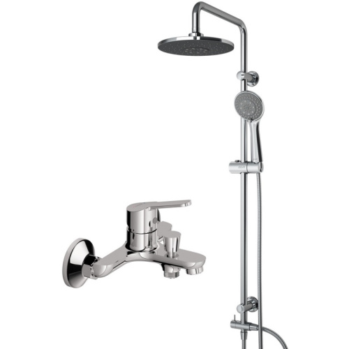 картинка D0711010 Norma душевая система с тропическим душем и смесителем в комплекте от магазина Сантехстрой