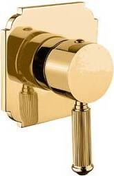 фото смеситель cezares olimp-dim2-03/24-l, встраиваемый, однорычажный,  для душа, золото 24 карат, ручка металл