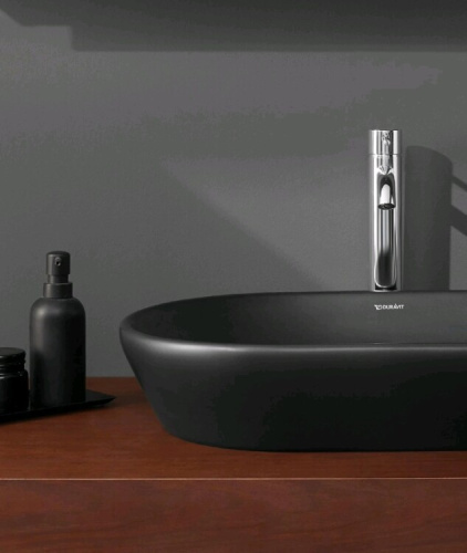картинка Duravit D-Neo Раковина накладная 400х400  мм, без перелива, без отв под смес, цвет: антрацит матовый (СПЕЦЦЕНА) от магазина Сантехстрой