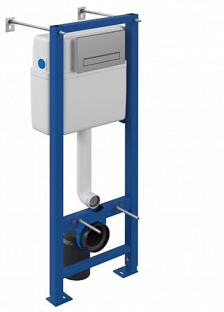 картинка Инсталляция Cersanit VECTOR 40 для унитаза механическая, кнопка BLICK пластик хром матовый от магазина Сантехстрой